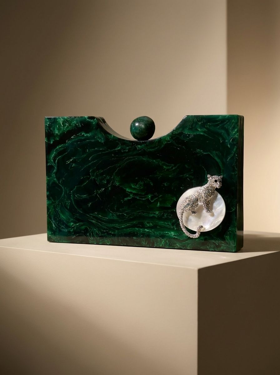 Emerald Panther Clutch