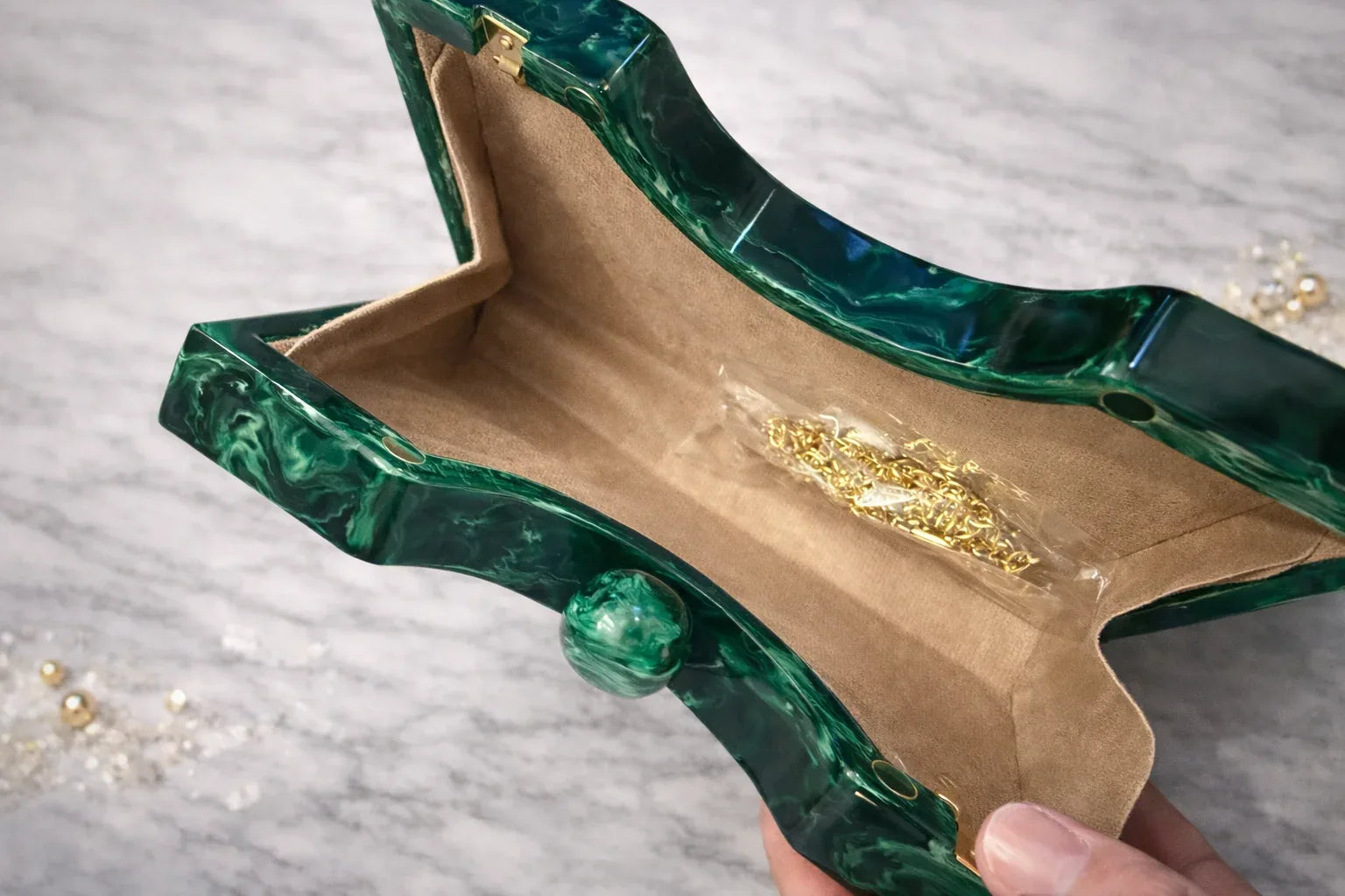 Emerald Panther Clutch