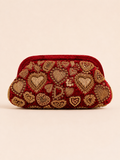 Amber Amour Velvet Clutch