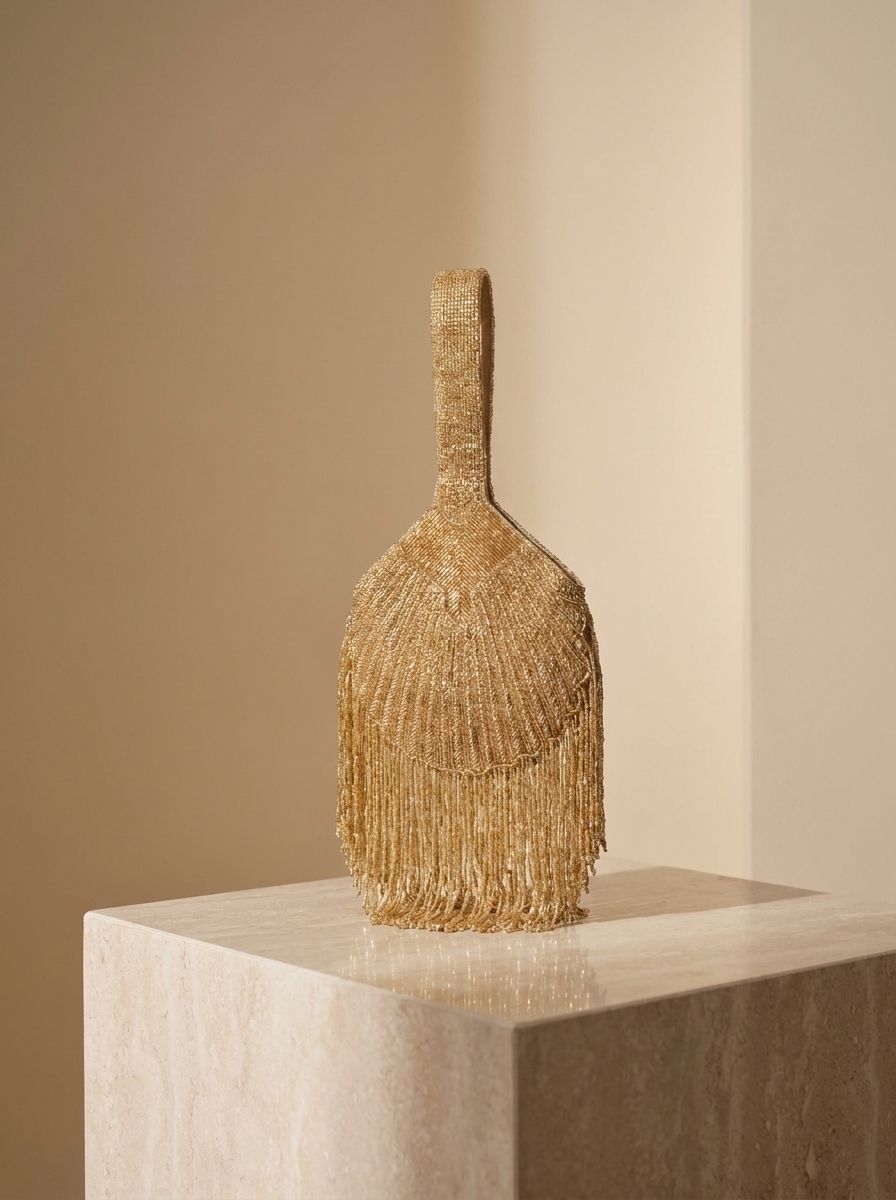 Sera – Silver Handcrafted Fringe Bucket Pouch