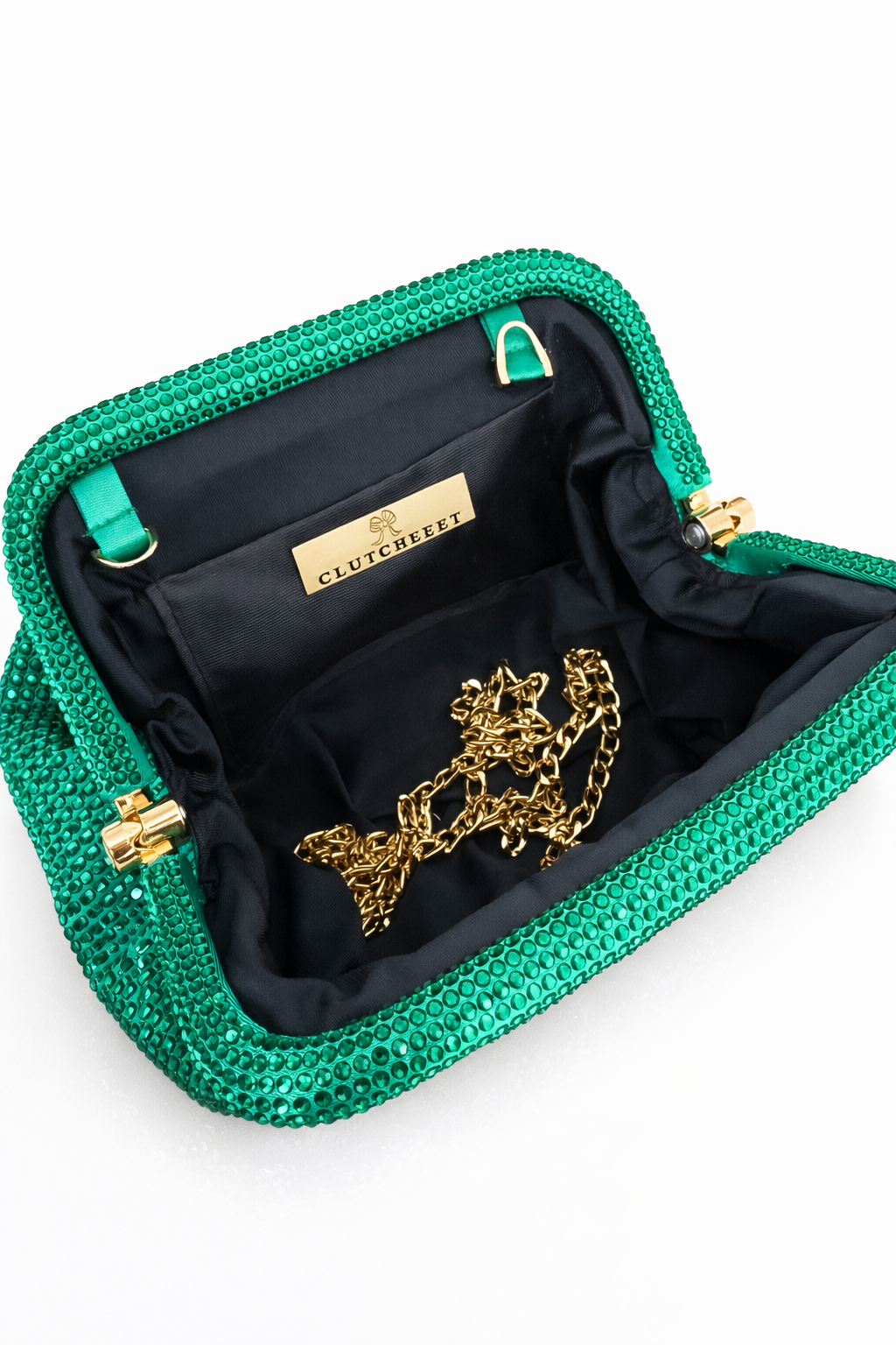 Green Sheen Clutch