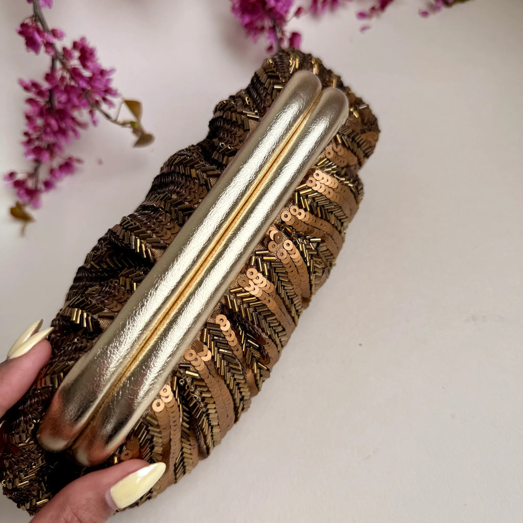 Golden Haze Cloud Clutch