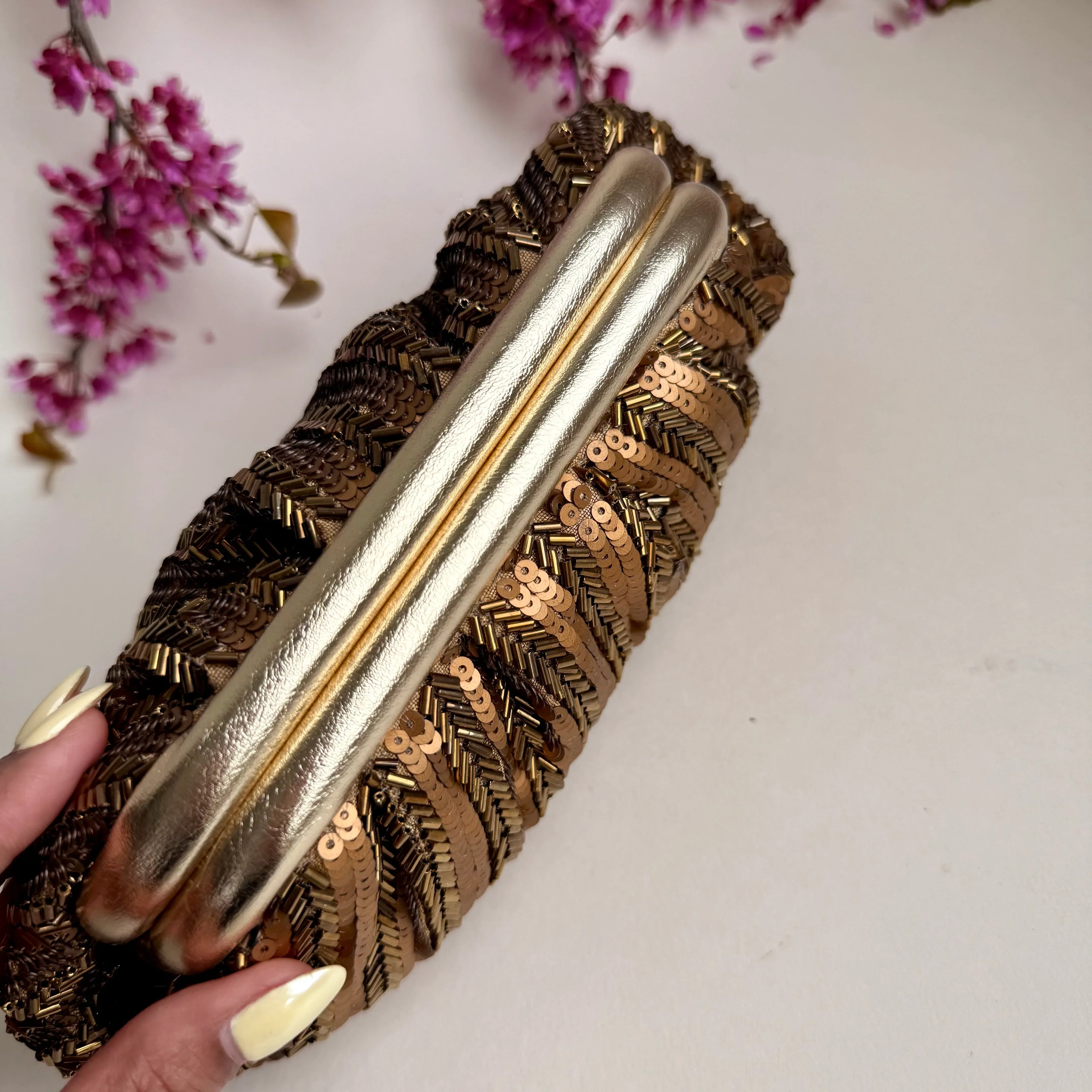 Golden Haze Cloud Clutch